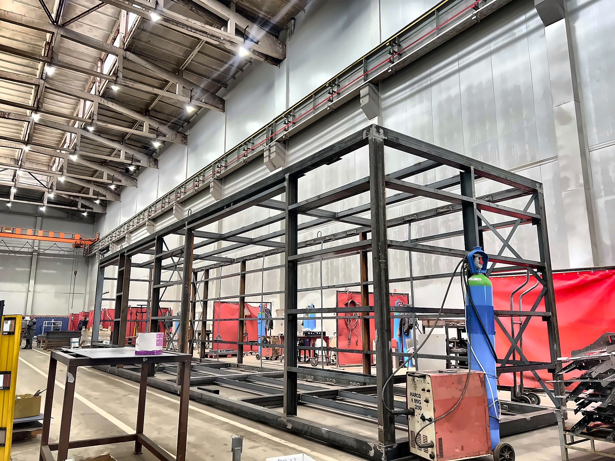The We Modular team at the factory
